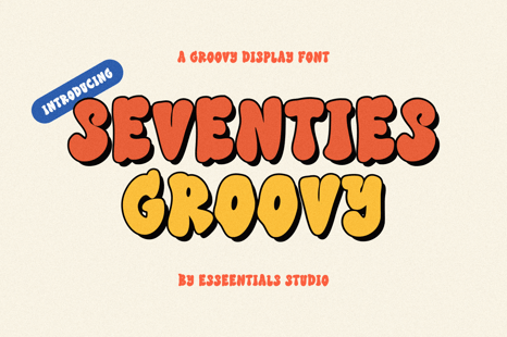 Seventies Groovy - Retro Font With 2 Style - Quirky font
