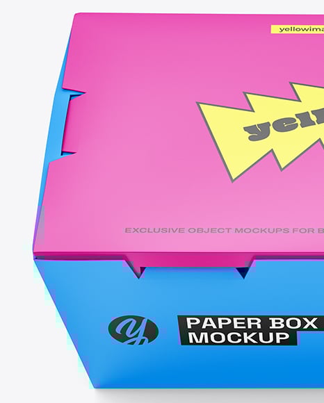 Paper Food Box Mockup