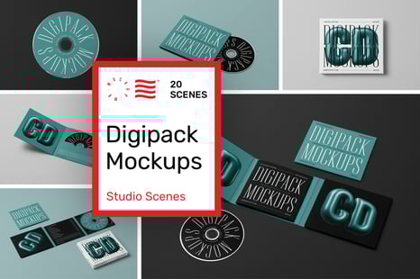 CD Digipack Mockups - Creative Store