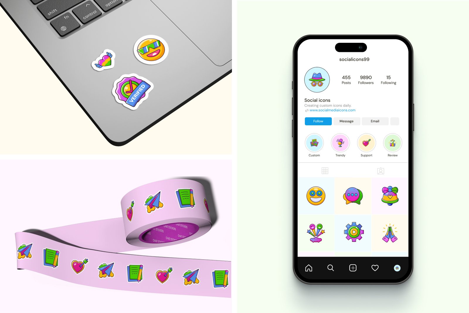 Chat and Social Media Icons