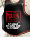 Afro-American Man Wearing Coach Boxing Kit Mockup