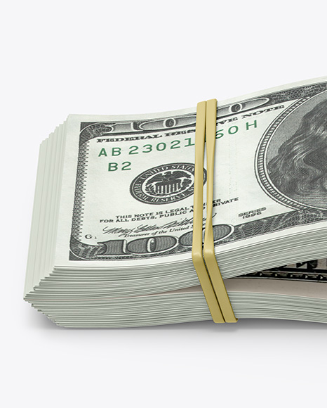 Money Bended Stack Mockup