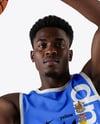 Black Man Wearing Full Basketball Kit Mockup