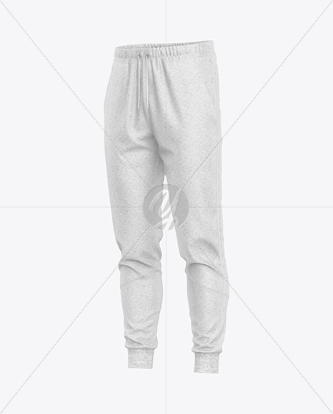 Heather Men’s Pants Mockup - Half Side View