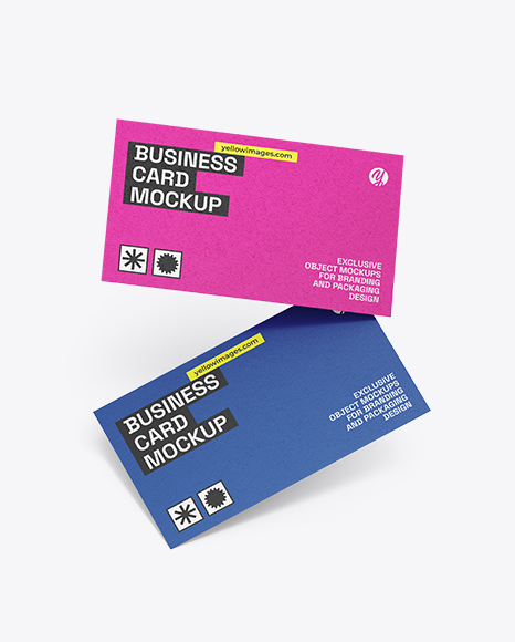 Two Business Cards Mockup - Premium PSD Mockups