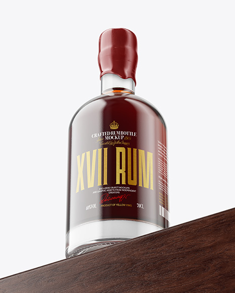 Crafted Rum Bottle Mockup