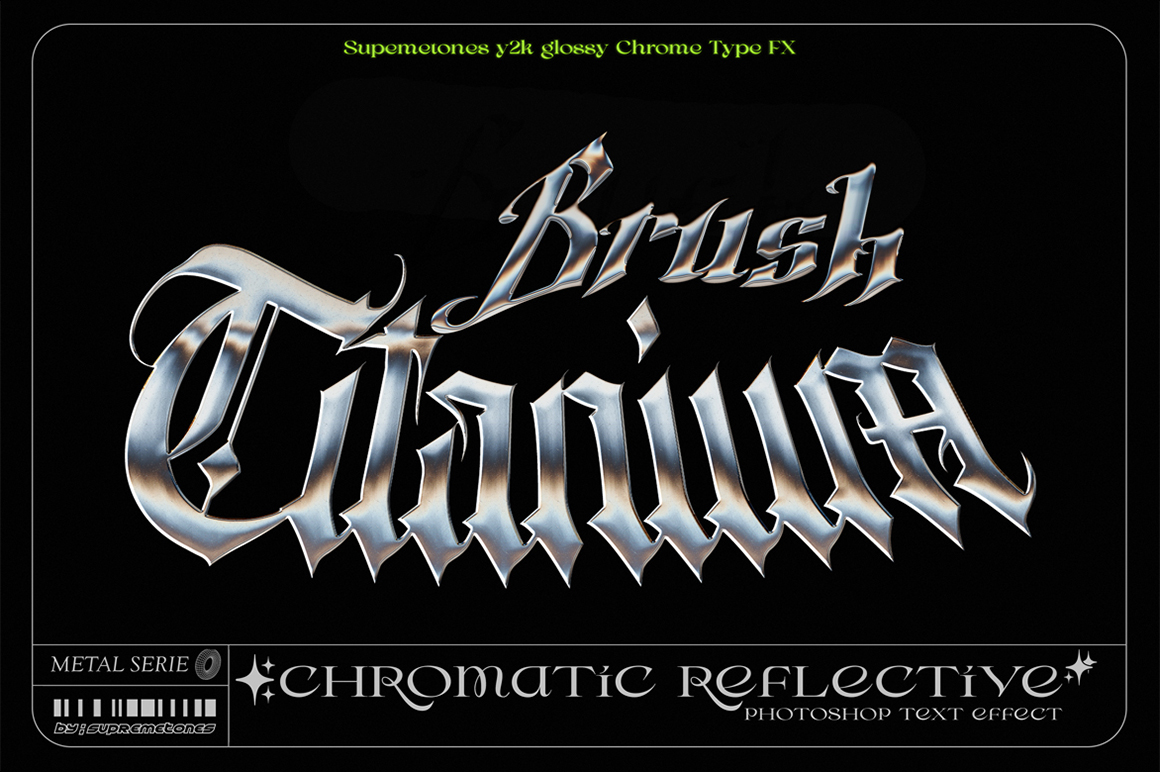 3D Chromatic Reflective Photoshop Text Effects