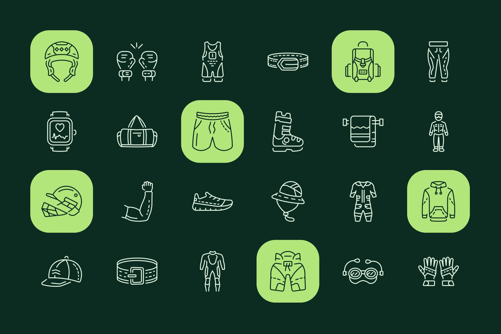 Sportswear Icon Art Set