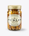 Glass Jar with Porcini Mushrooms Mockup