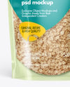 Clear Stand-Up Pouch w/ Oatmeal Mockup