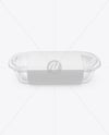 Clear Plastic Food Container in Paper Sleeve Mockup