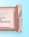 Glossy Metallic Snack Package Mockup