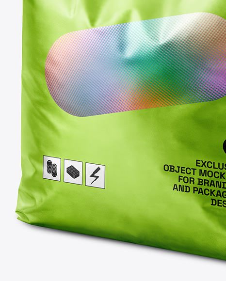 Metallic Bag with Handle Mockup