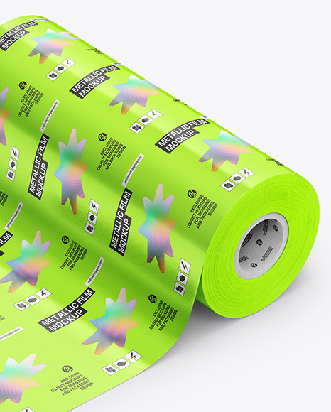 Metallic Film Roll Mockup