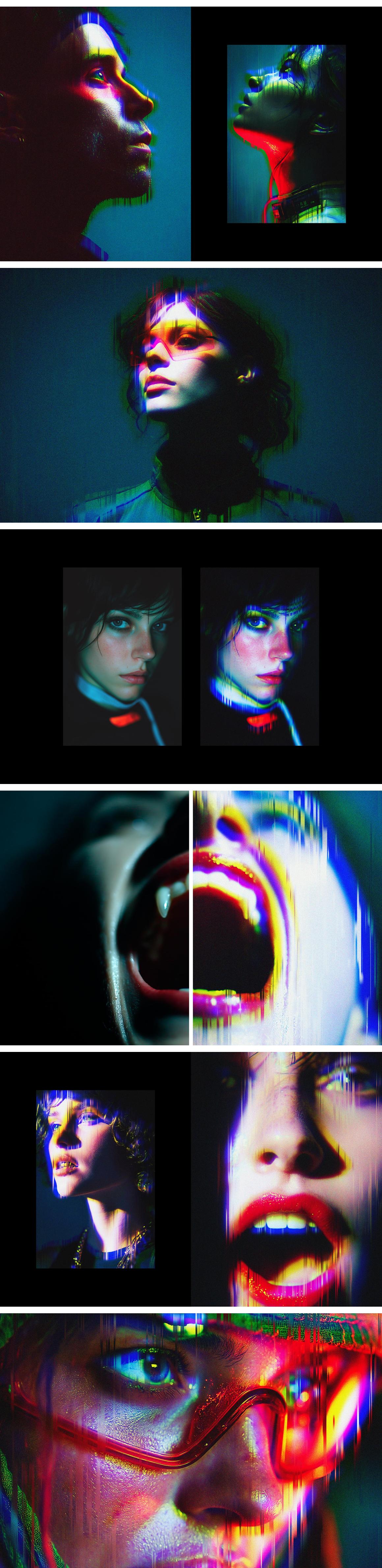 Cyber Glitch Photo Template