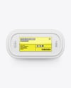 Matte Plastic Container in Paper Sleeve Mockup