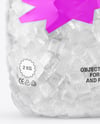 Clear Plastic Bag with Ice Cubes Mockup