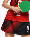 Woman Wearing Table Tennis Uniform Mockup