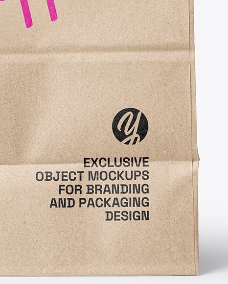 Kraft Paper Bag with Handles Mockup