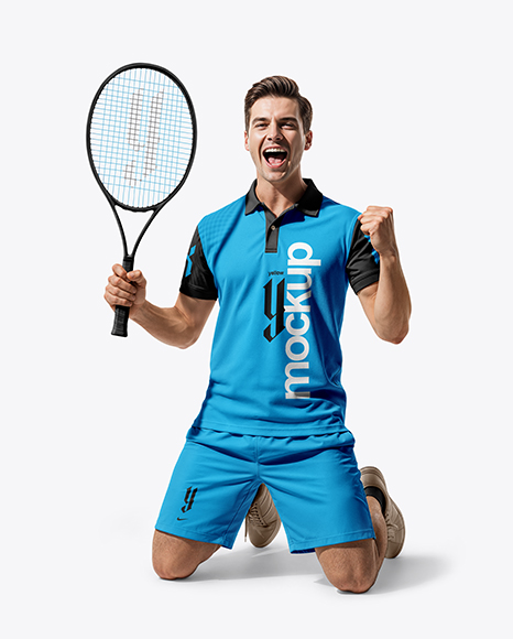 Man Wearing Tennis Uniform Mockup - Apparel mockups