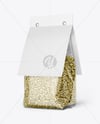 Transparent Package with Green Buckwheat Mockup