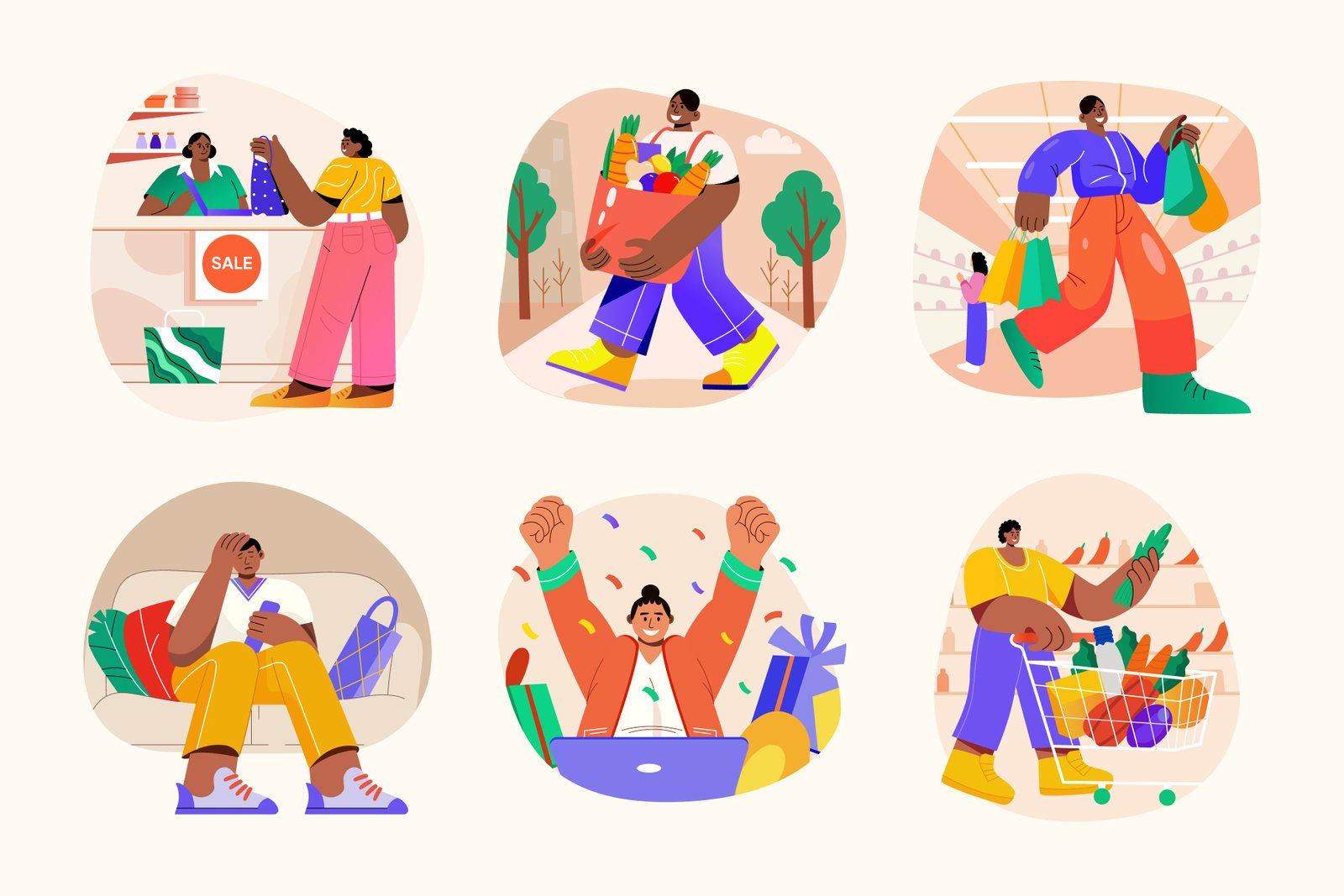 Shopping and Sale Vector Set