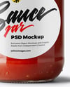 Glass Jar with Tomato Paste Mockup