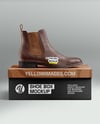 Chelsea Boot with Shoe Box Mockup
