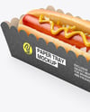 Kraft Paper Food Tray with Hot Dog Mockup