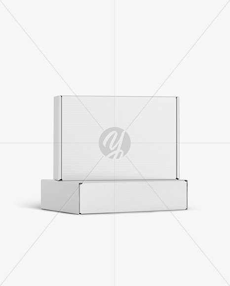 Two Kraft Paper Boxes Mockup