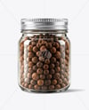 Glass Jar with Whole Allspice Mockup