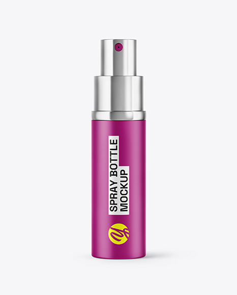 Matte Spray Bottle Mockup
