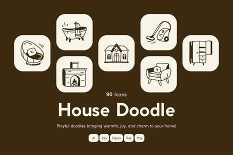 House Doodle Icon - Graphics