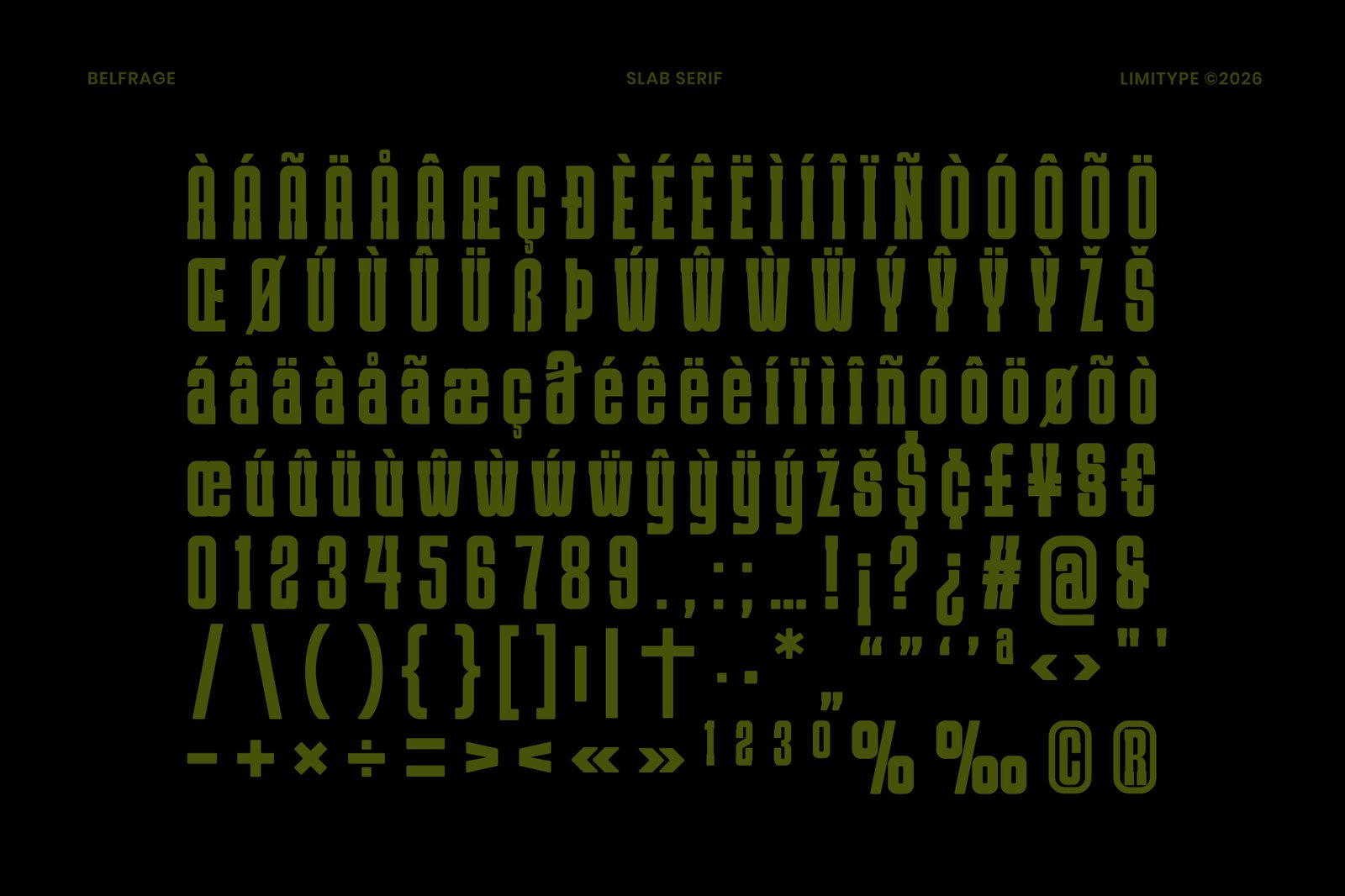 Belfrage - Slab Serif Font