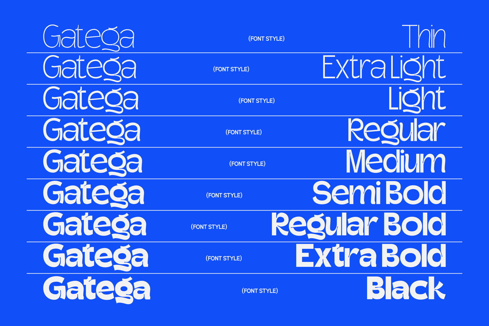 Gatega - Modern Inktrap Sans Family