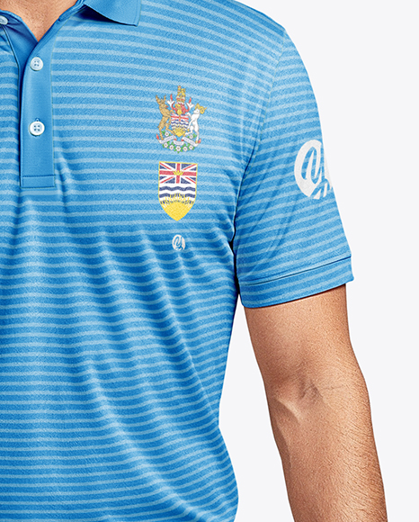 Man Wearing Golf Shirt and Chinos Mockup