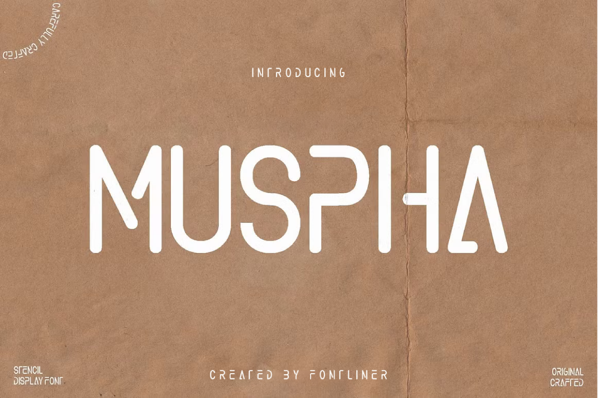 Muspha - Stencil Display Font