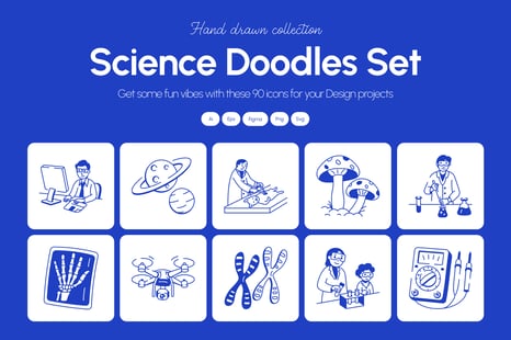 Science Doodles Illustration Set