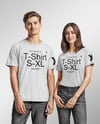 A Young Man and a Young Woman Wearing T-shirts and Jeans Mockup