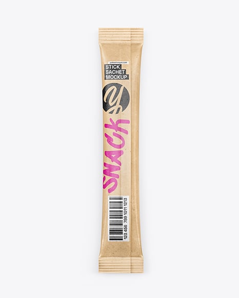 Kraft Stick Sachet Mockup - Stick pack mockup