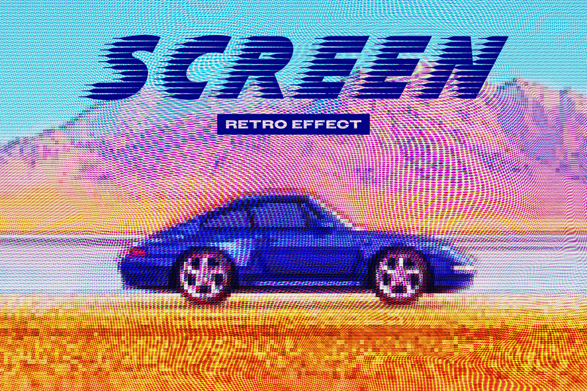 Pixelated Screen Photo Effect