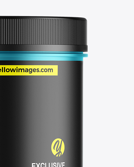 Matte Metallic Protein Jar Mockup