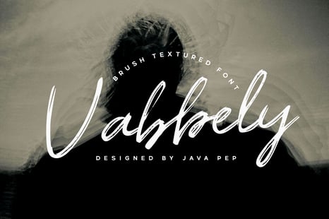 Vabbely Brush Textured Typeface - Magazine font
