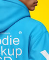 Black Man Wearing a Hoodie and Sunglasses Mockup