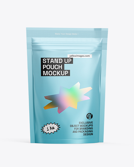 Matte Stand-Up Pouch Mockup