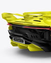 Sport Car Mockup - Back Half Side View