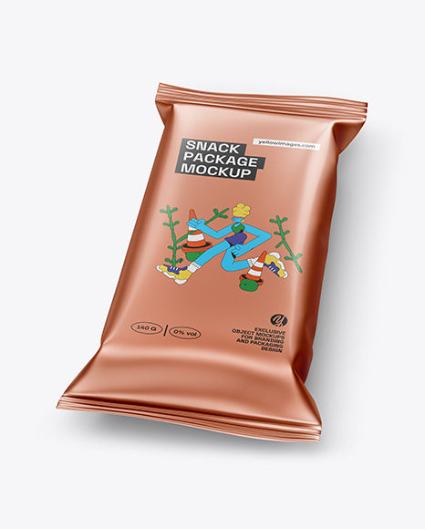 Metallic Snack Package Mockup