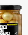 Glass Jar with English Pickled Onions Mockup