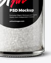 Glass Jar with Fine Salt Mockup