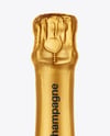 Clear Glass White Champagne Bottle Mockup